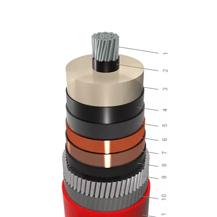 NA2XSR(AL)Y-1 nüvəli AL XLPE PVC AWA zirehləri ilə